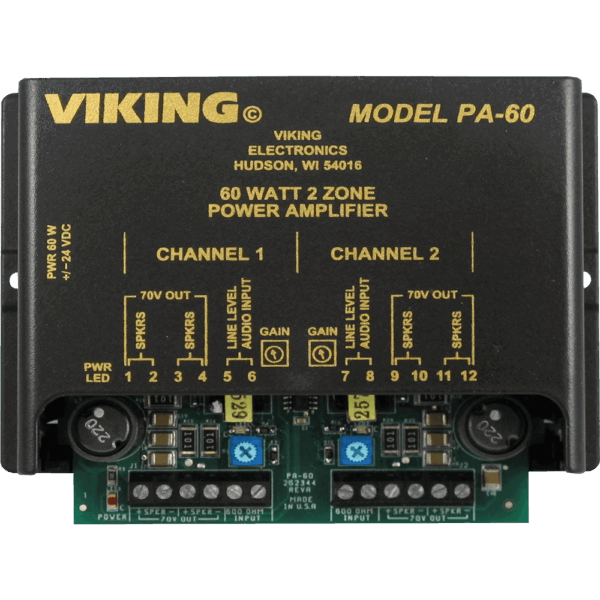 Amplificador de dos zonas de 60 Watt